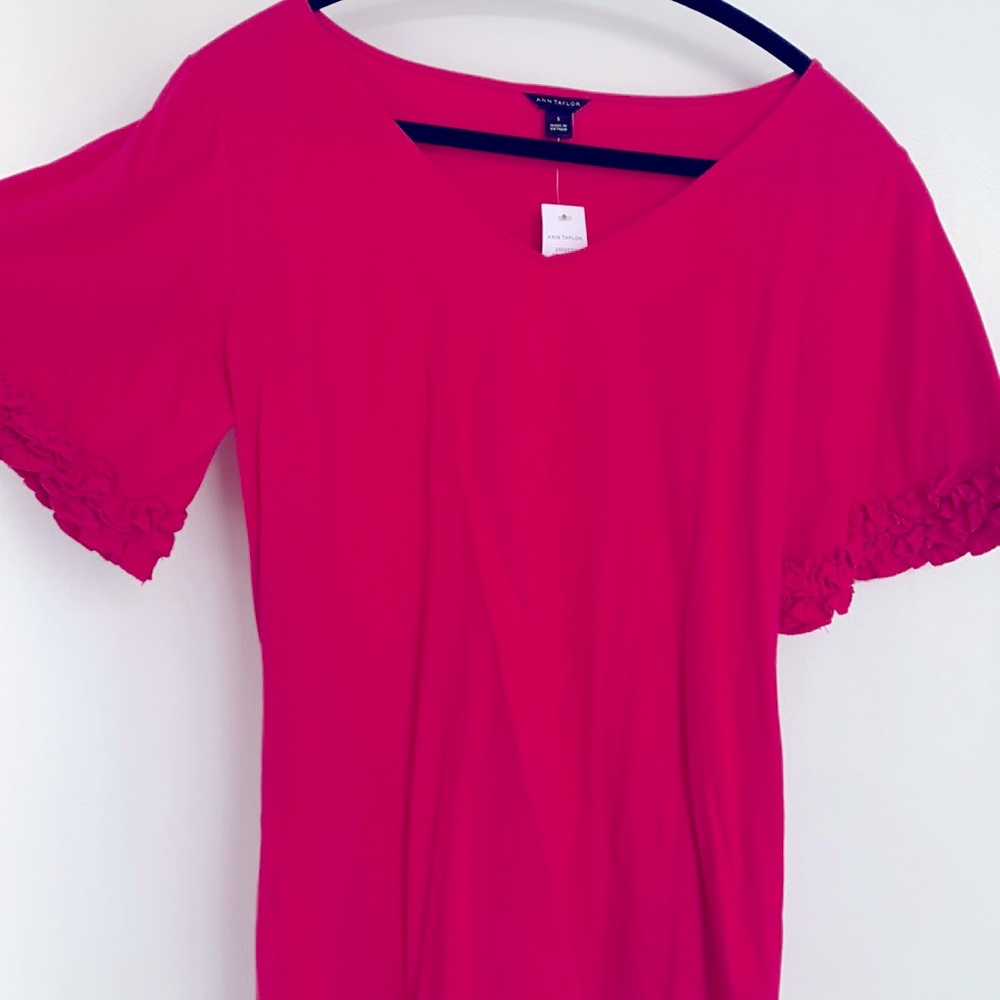 Ann Taylor ruffle sleeve shirt